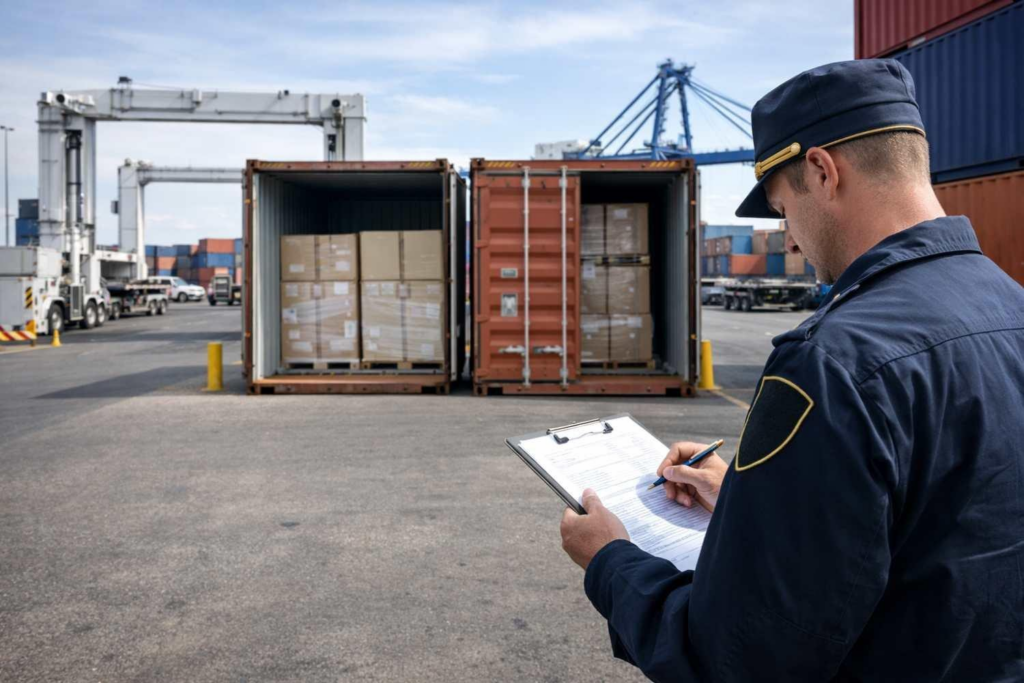 Despacho de aduanas para importar productos desde China con documentos impuestos y control de mercancías