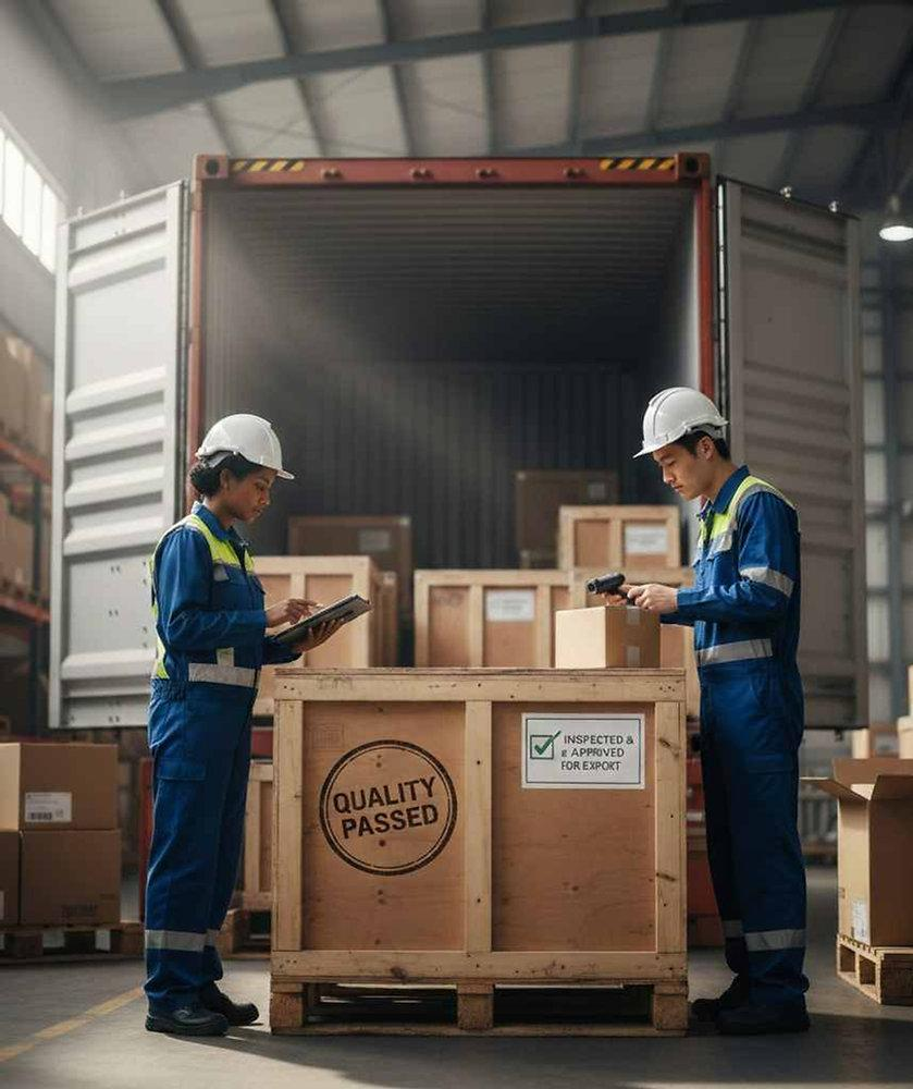 Inspección de control de calidad antes del envío desde una fábrica china
