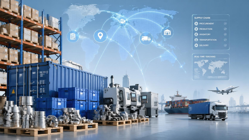 Gestión de cadena de suministro para abastecimiento desde China conectando proveedores y mercados internacionales