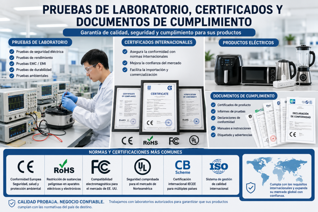 Certificación y cumplimiento de productos importados desde China