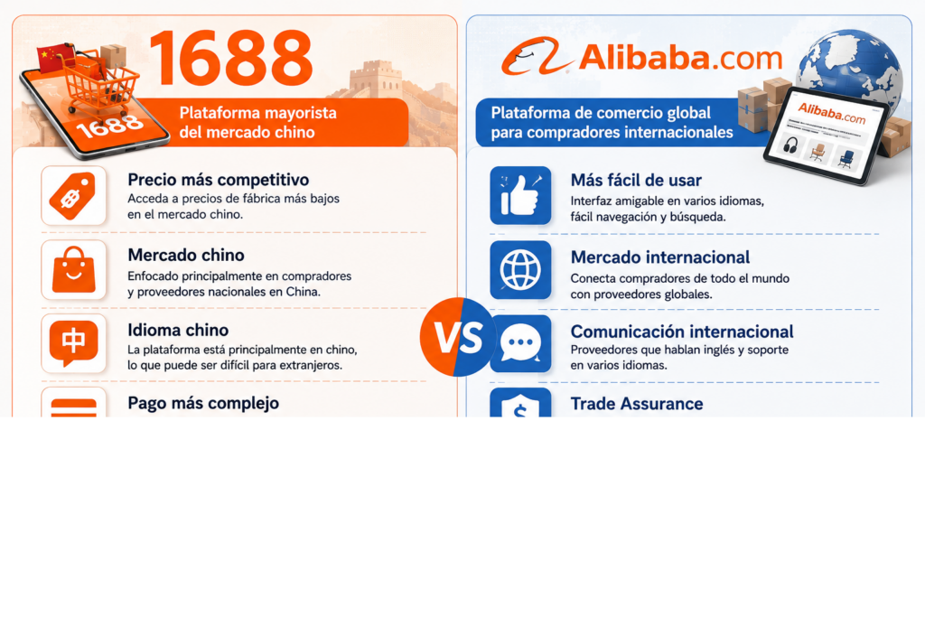 Comparación entre 1688 y Alibaba para comprar productos al por mayor desde China