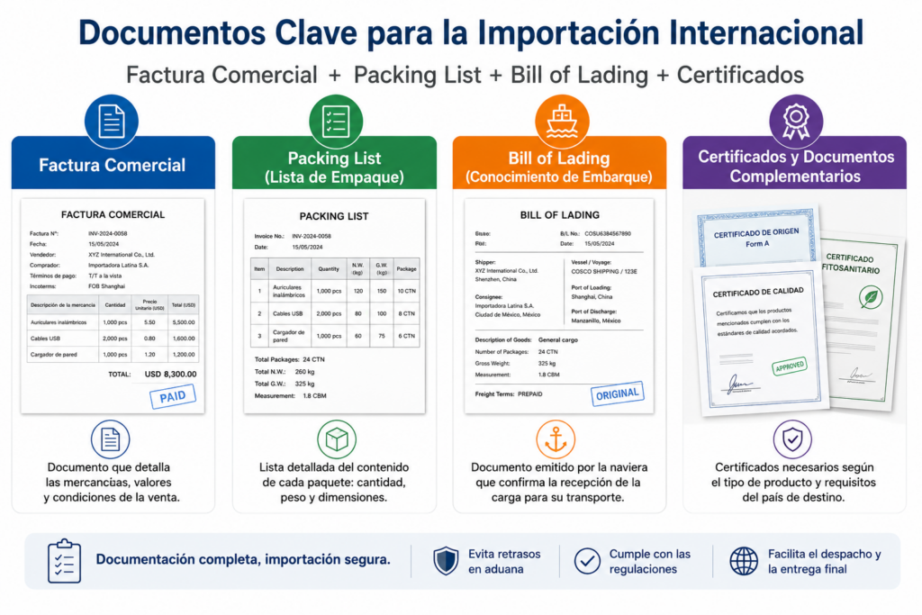 Documentos necesarios para el despacho de aduanas desde China