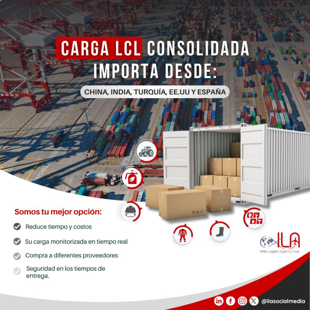 Carga LCL consolidada desde China para compradores internacionales