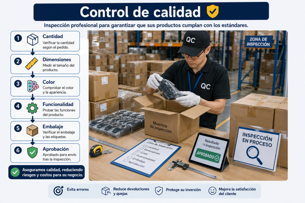 Inspección de calidad de productos comprados en 1688 antes del envío internacional desde China