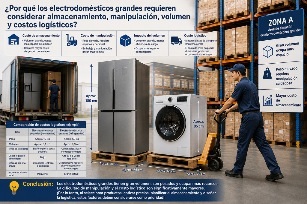 Almacén de electrodomésticos en China para consolidación y envío internacional