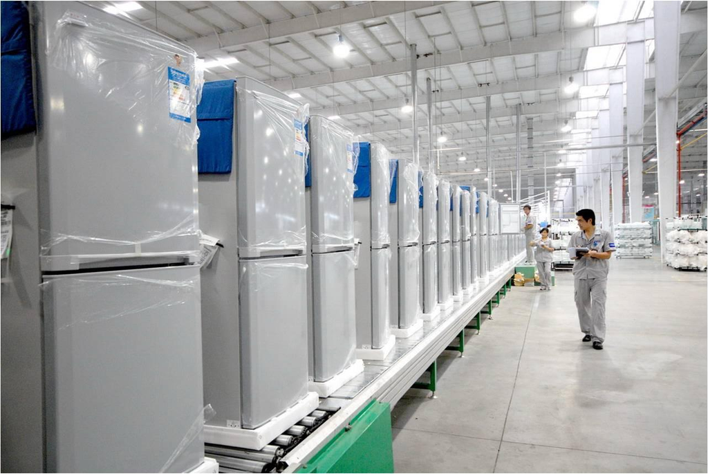 Inspección de electrodomésticos comprados en 1688 antes de exportar desde China