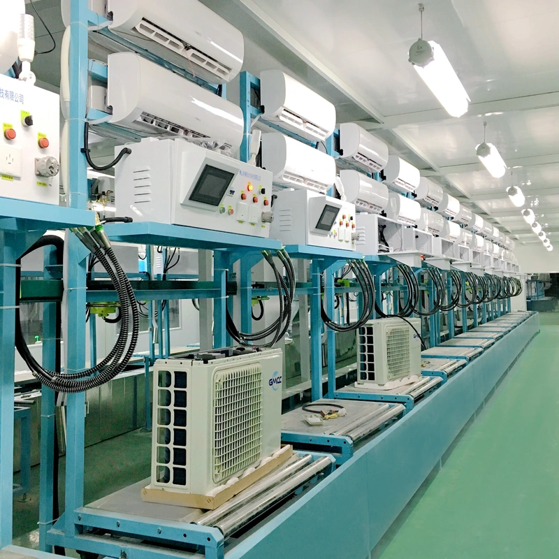 Fabricante de aires acondicionados en China con línea de producción para pedidos de 1688