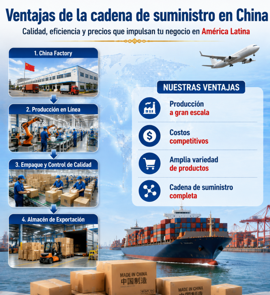 Ventajas de importar productos desde China con producción a gran escala y cadena de suministro eficiente