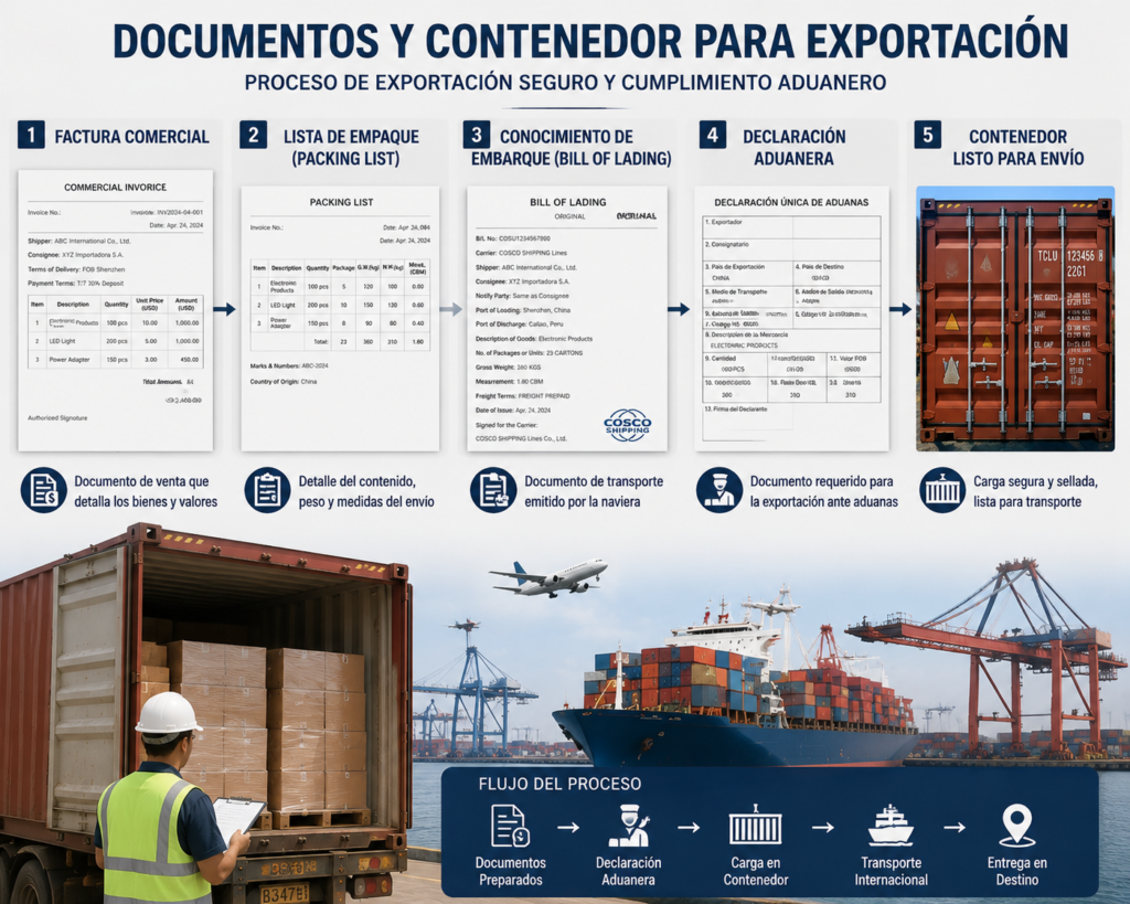 Documentos y despacho de aduanas para importar desde China a Latinoamérica