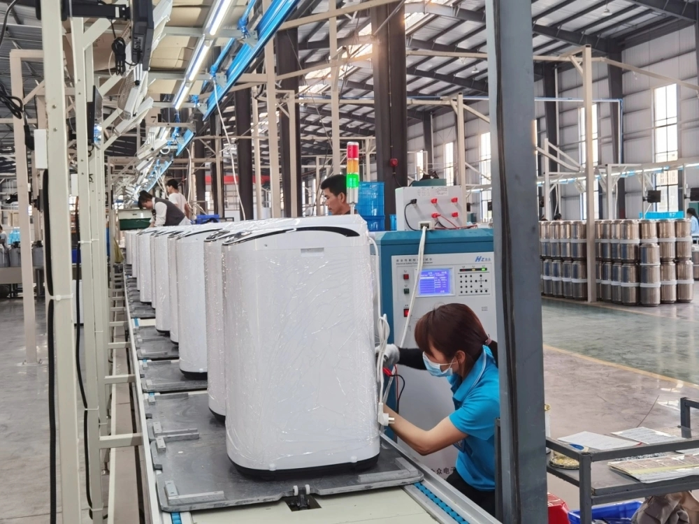 Inspección de lavadoras antes del envío desde China
