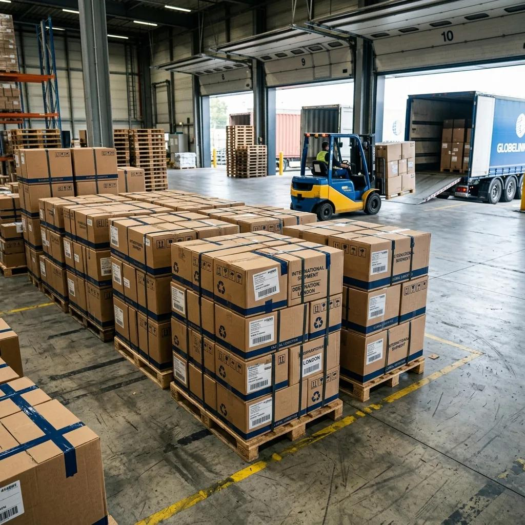 Consolidação de mercadorias de vários fornecedores do 1688 em um armazém na China para envio ao Brasil